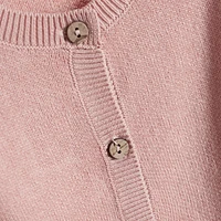 Cardigan Tricot Rose 6-24mois