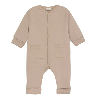 Solid Sweat Romper Newborn-24m