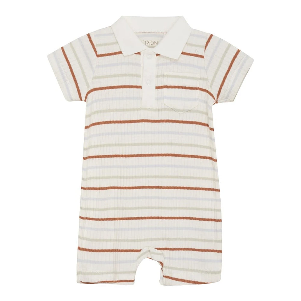 Rib Stripe Romper 6-24m