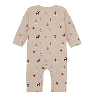 Christmas Print Romper Newborn-24m