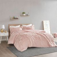 Twin Comforter Set - Malea Pink Fur