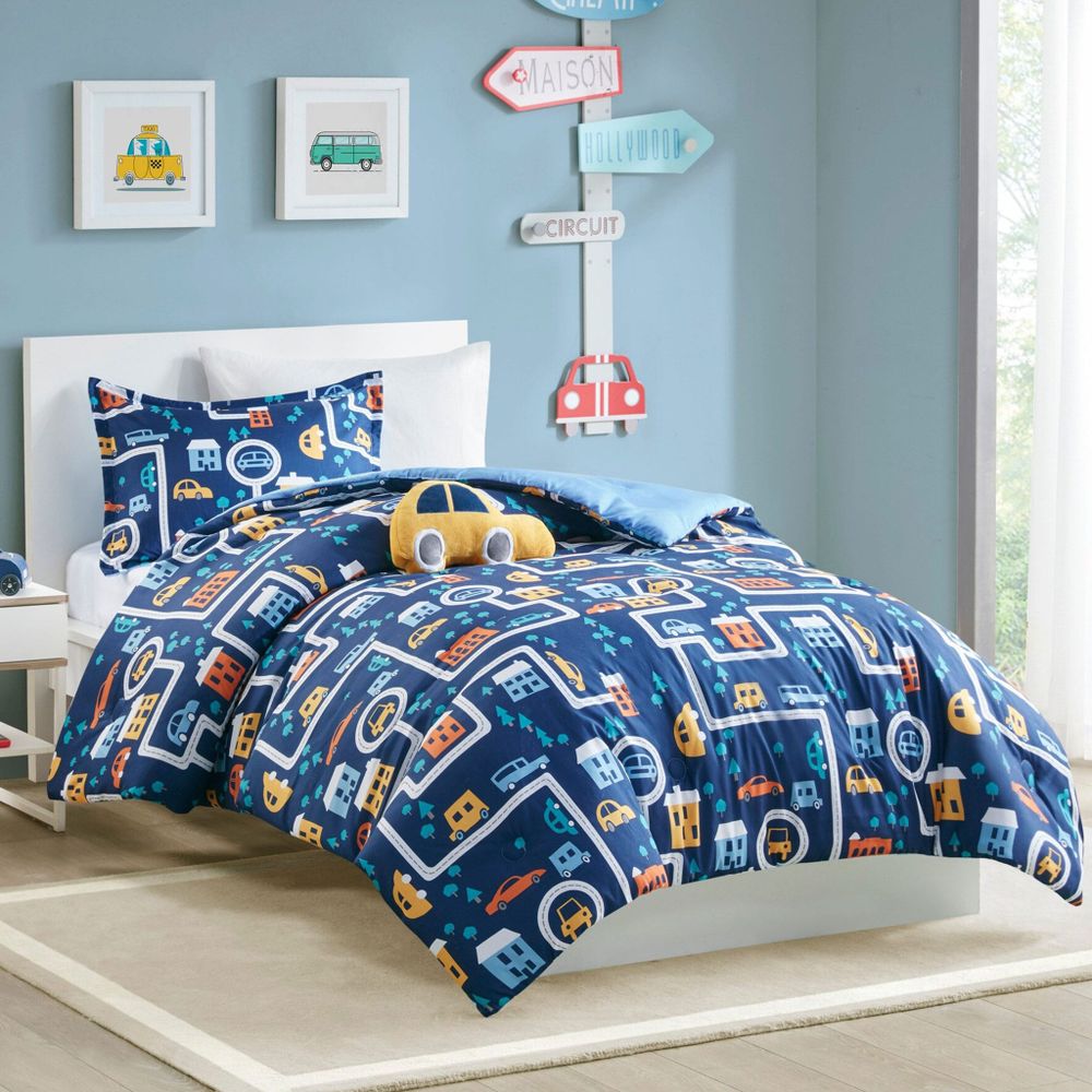 Double / Queen Comforter 4 Pieces - Cars