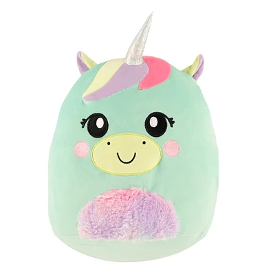 Peluche Smooshy Licorne Arc-en-ciel 12"