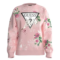 Flower AOP Sweatshirt 7-16