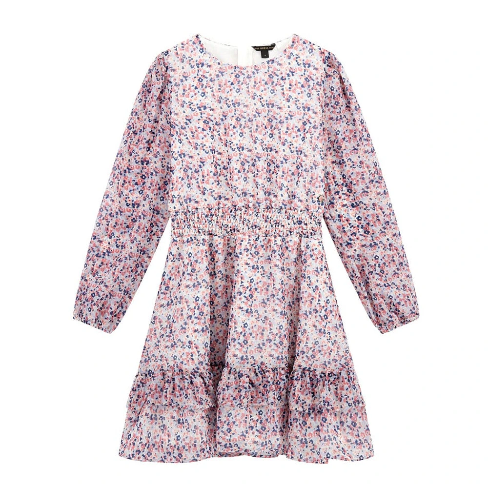 Flower Print Dress 7-14y