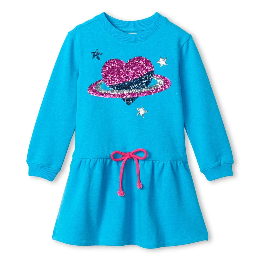 Glitter Heart Dress 3-8y