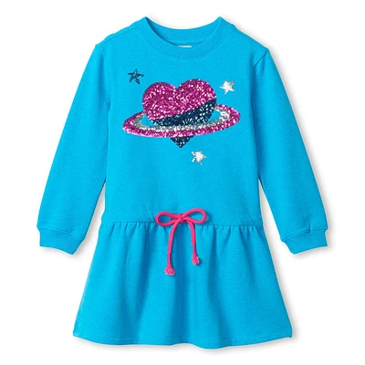 Glitter Heart Dress 3-8y