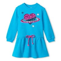 Glitter Heart Dress 3-8y