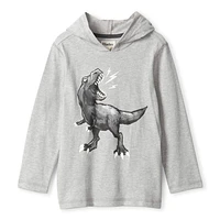 T-Shirt Manches Longues Capuchon Dino 3-8ans