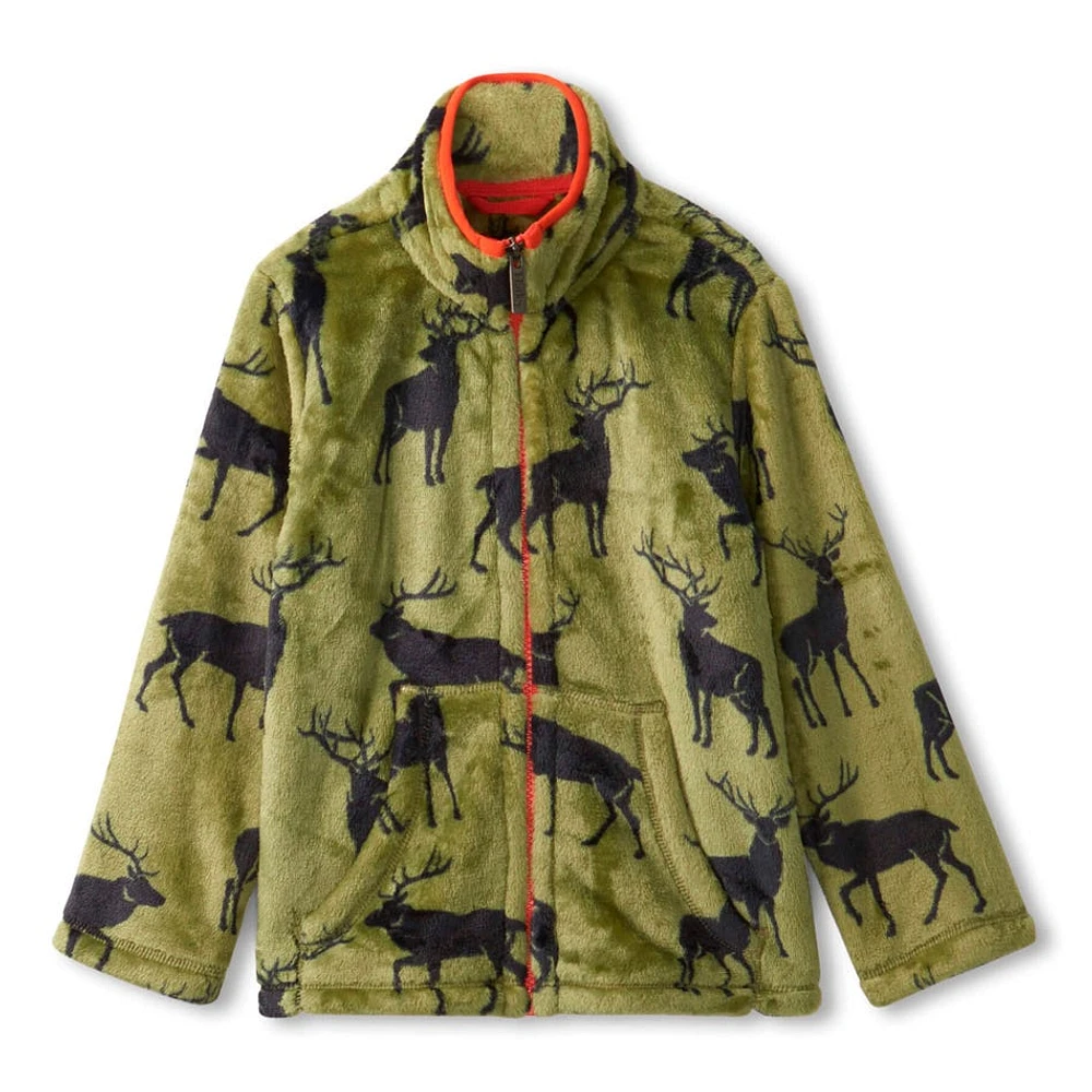 Elk Fuzzy Zip Up 3-8y