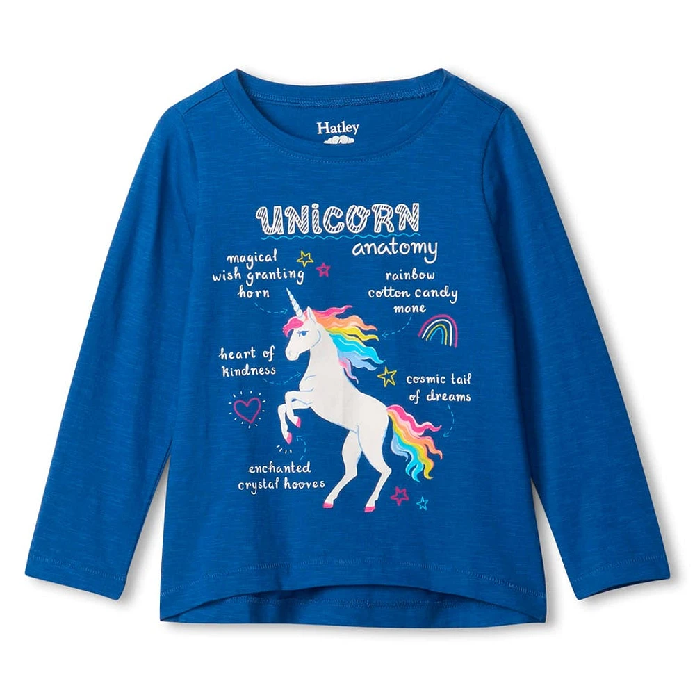 T-Shirt Manches Longues Licorne Anatomie 3-8ans