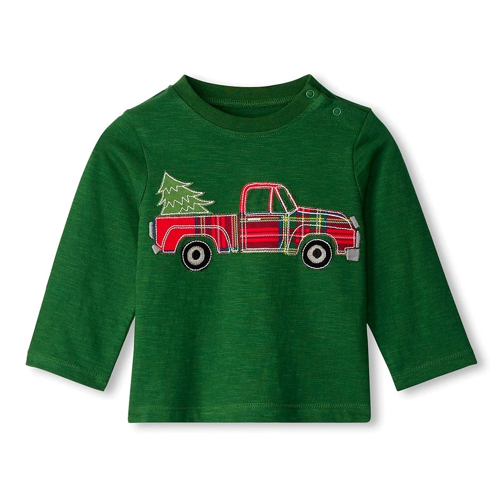 Red Plaid Long Sleeves T-Shirt 6-24m