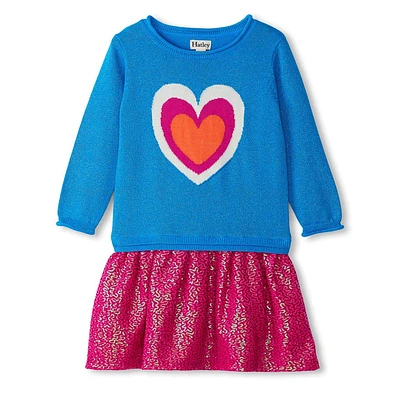 Hearts Sweater Dress 3-8y