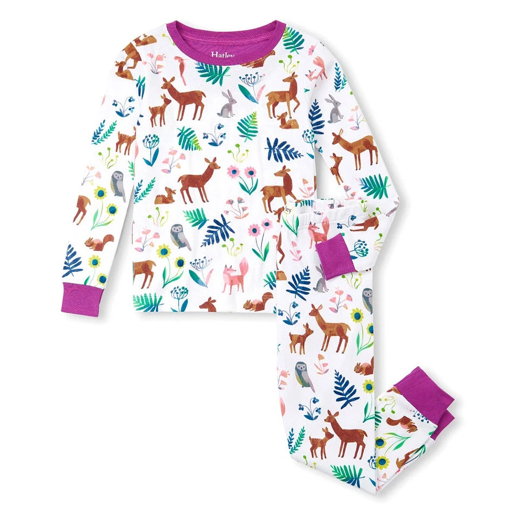 Soft Forest Pajama Set 3-10y