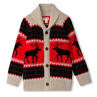 Holiday Elks Cardigan 3-8y