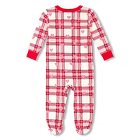 Hearts Plaid Pajama 3-24m