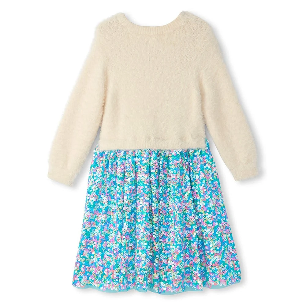 Robe Paillette Fuzzy 3-8ans