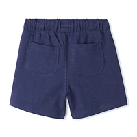 Navy Pull On Short 2-8y