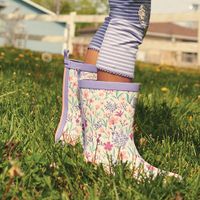 Wild Flowers Rain Boots Sizes 4-3