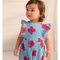 Flowers Ruffle Romper 3-24m