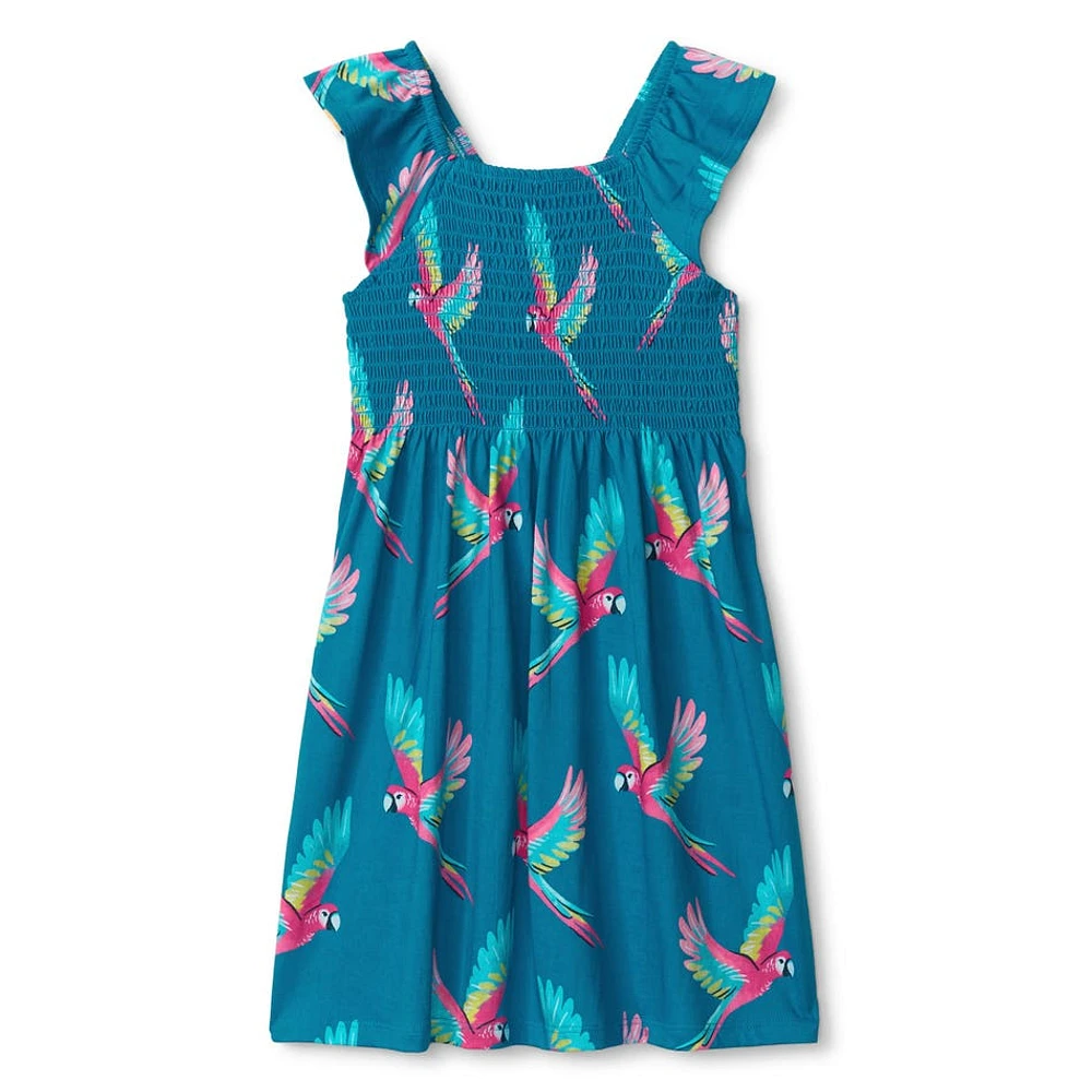 Robe Perroquet Tropicale 3-8ans