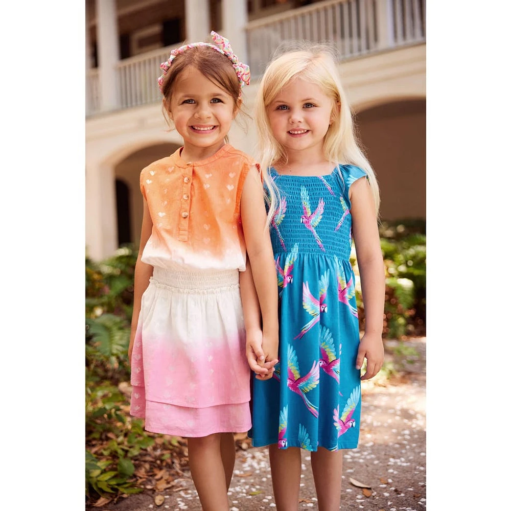 Robe Perroquet Tropicale 3-8ans