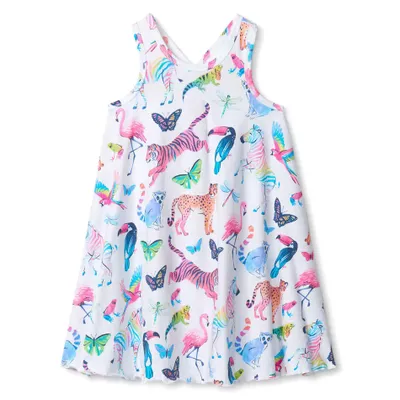 Tropical Jungle Dress 4-8y