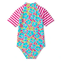 Floating Poppies 1 Piece UV Swimsuit