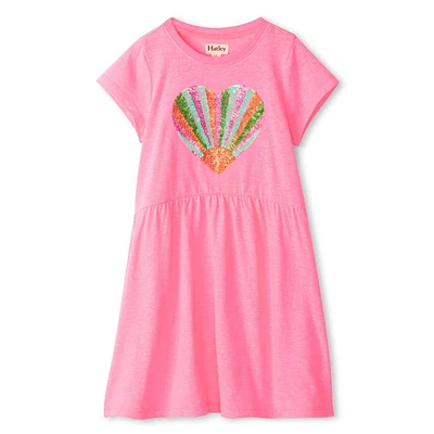 Pink Heart Dress 3-8y