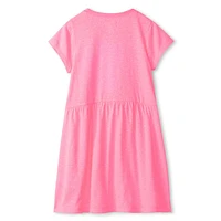 Pink Heart Dress 3-8y