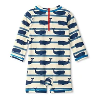 Whale 1 Piece UV Swimsuit 3-24m