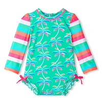 Palm 1 Piece UV Swimsuit 3-24m