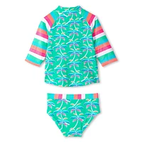 Maillot UV 2 Pièces Palmier 4-8ans