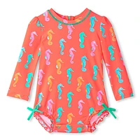 Sea Horse 1 Piece UV Swimsuit 3-24m