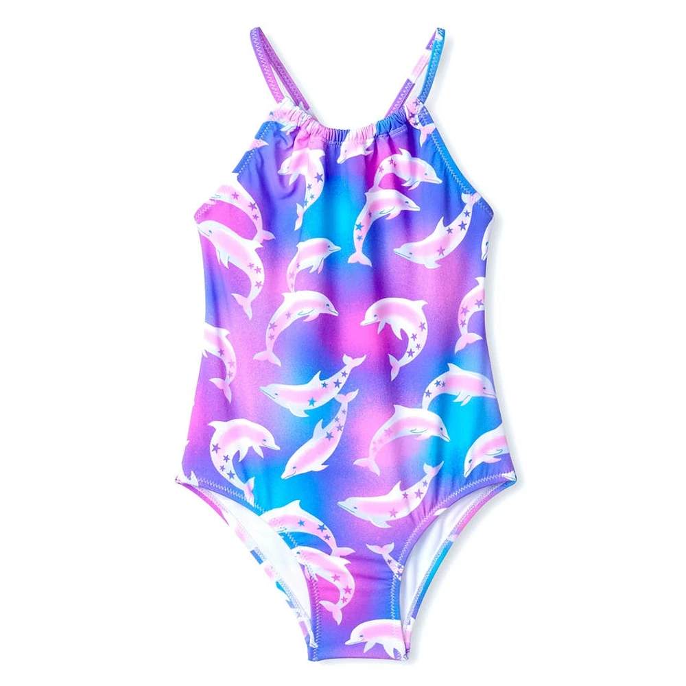 Maillot UV Une Pièce Imprimé Dauphin 3-8ans