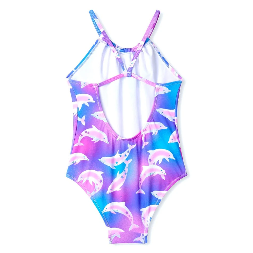 Maillot UV Une Pièce Imprimé Dauphin 3-8ans