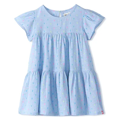 Cake Puff Chambray Dress 3-24m