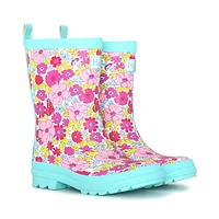 Groovy Flowers Rain Boots Sizes 6-3