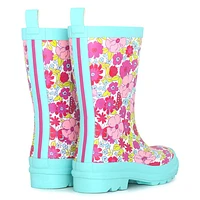 Groovy Flowers Rain Boots Sizes 6-3