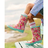 Groovy Flowers Rain Boots Sizes 6-3