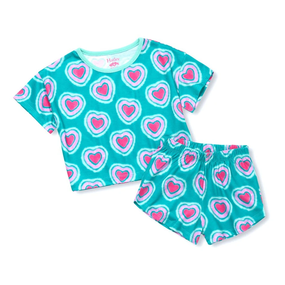 Hearts Pajama Set 3-8y