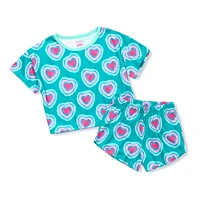 Hearts Pajama Set 3-8y