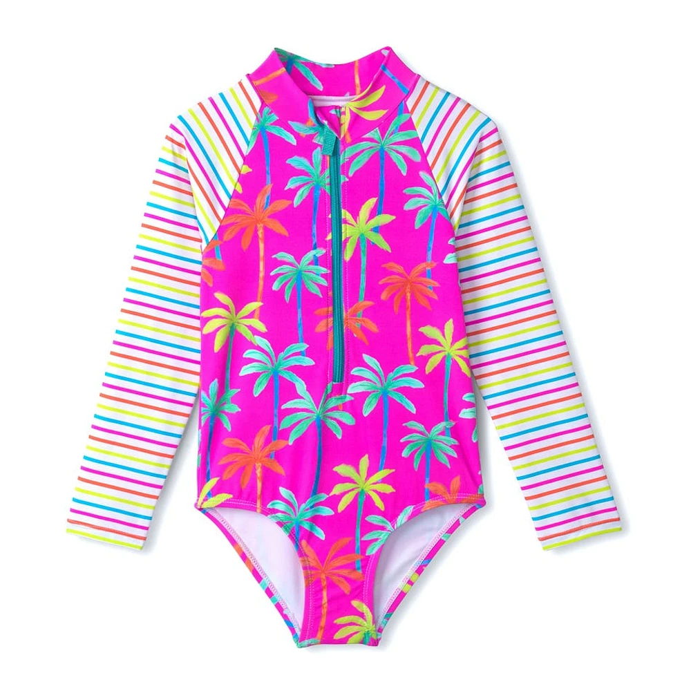 Palm Long Sleeves Swimsuit 3-8y