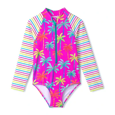 Palm Long Sleeves Swimsuit 3-8y