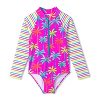 Palm Long Sleeves Swimsuit 3-8y