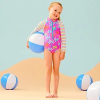 Palm Long Sleeves Swimsuit 3-8y