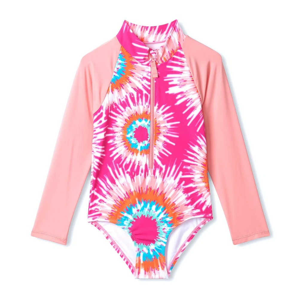 Tie Dye Long Sleeves Swimsuit 3-8y