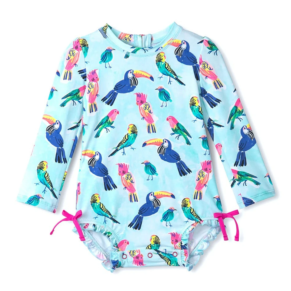 Tropical Bird Swimsuit 3-24m