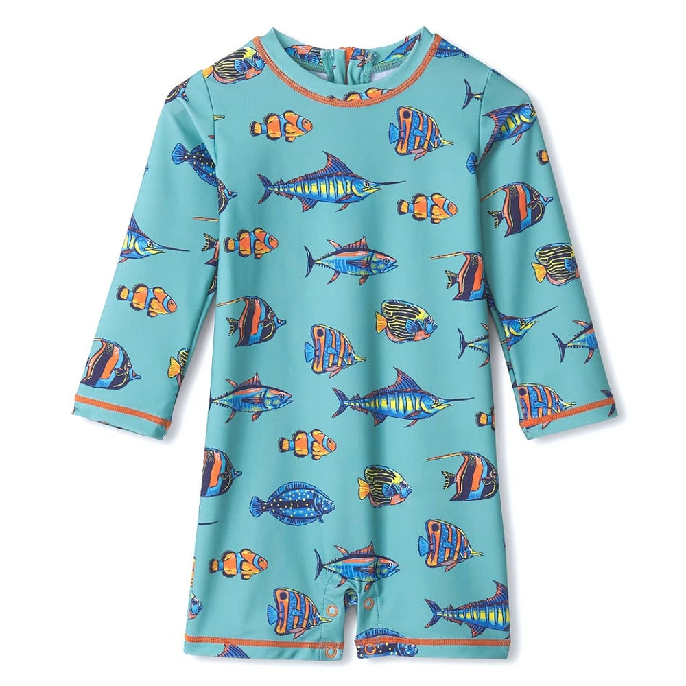 Maillot UV Poisson Tropical 3-24mois