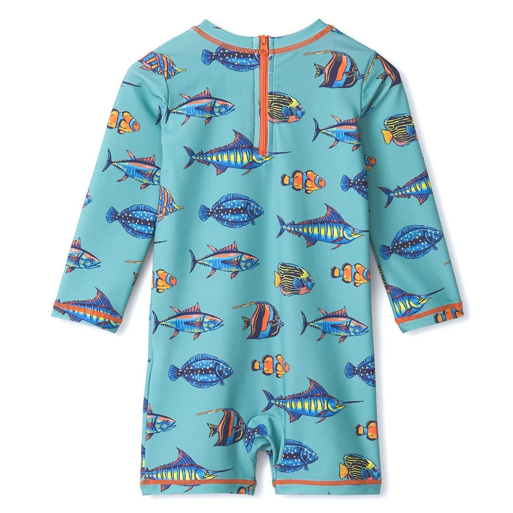 Maillot UV Poisson Tropical 3-24mois